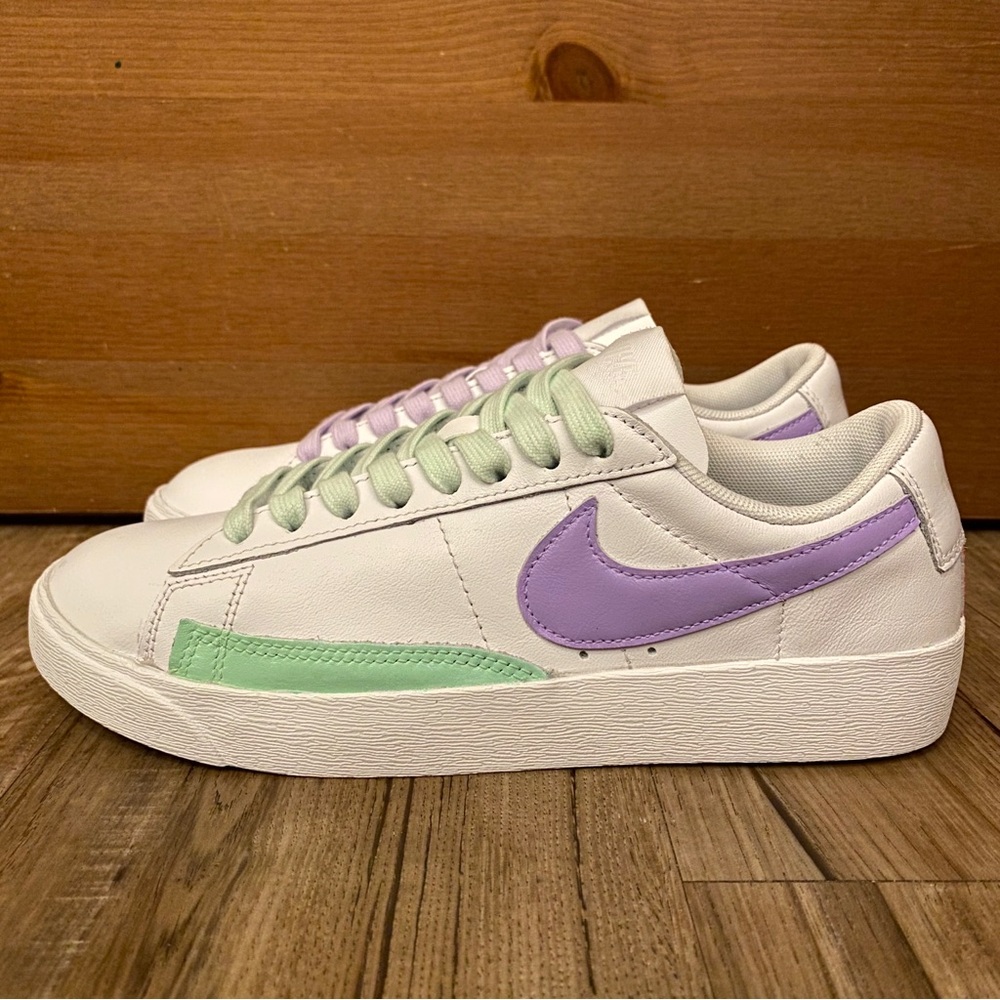 💜NEW💚 CUSTOM NIKE BLAZER LOW